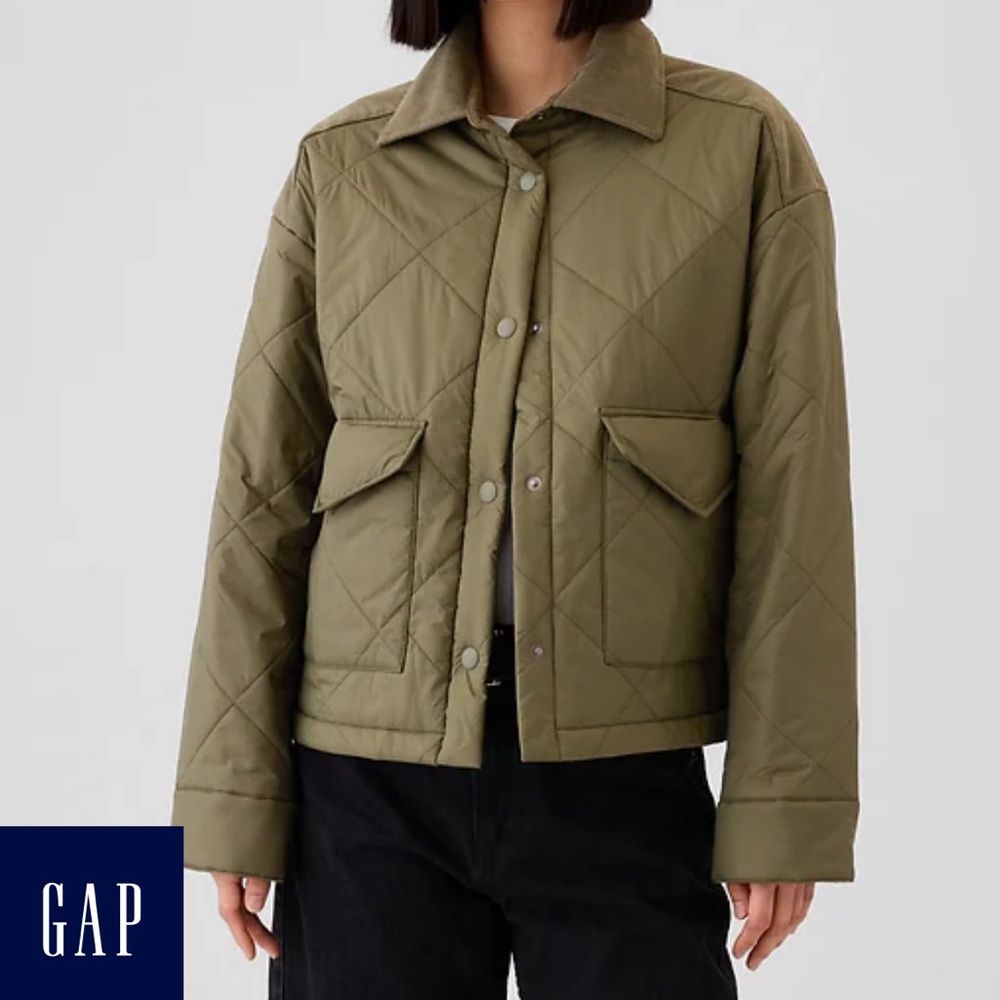 GAP Women's Green Quilted Field Jacket
